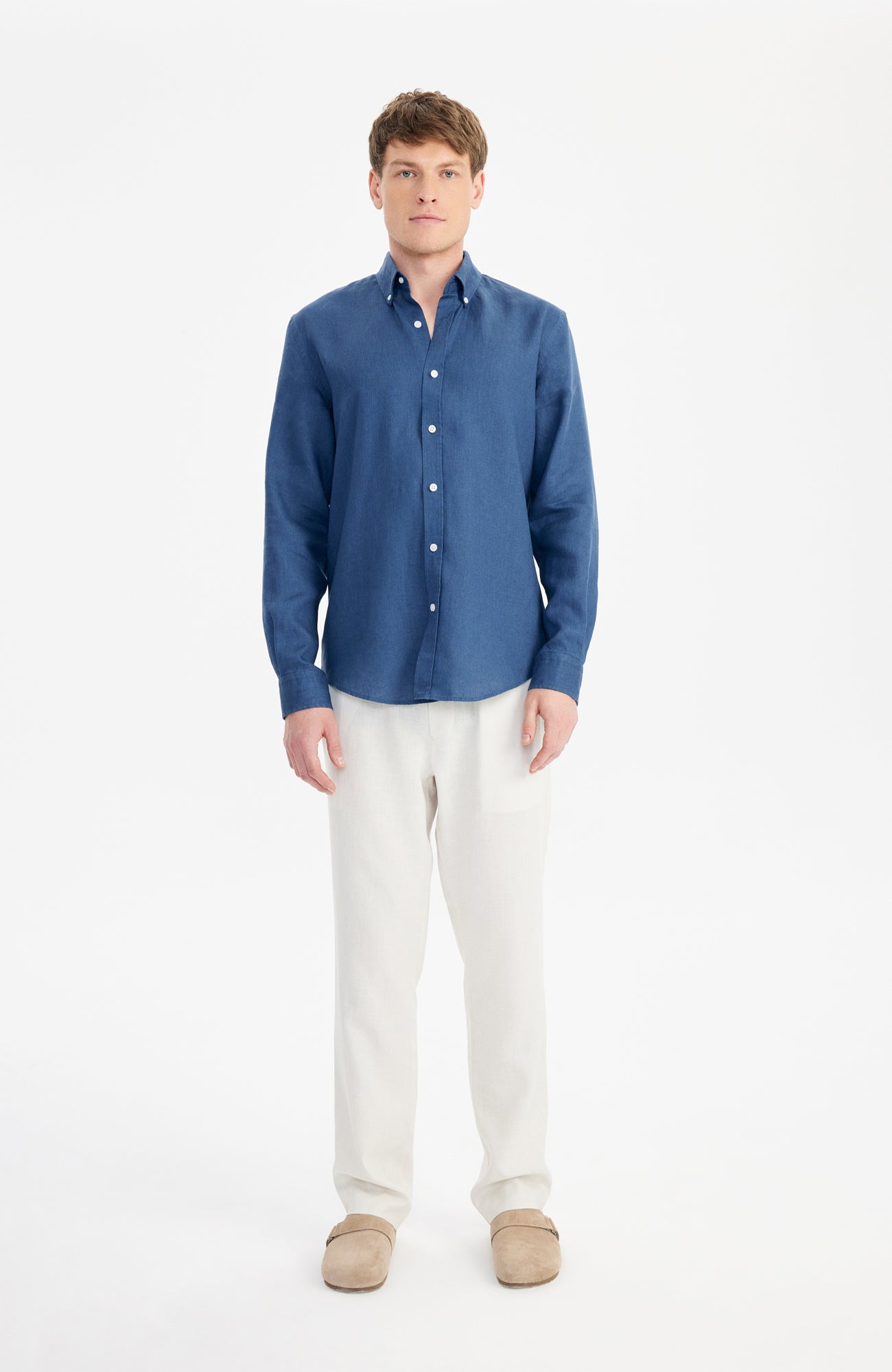 Kos Linen Gömlek Relaxed Mavi - BATTS ( Il Maggio, Linen, S/S 24, Shirts ) Kos Linen Gömlek Relaxed Mavi - BATTS ( Il Maggio, Linen, S/S 24, Shirts )