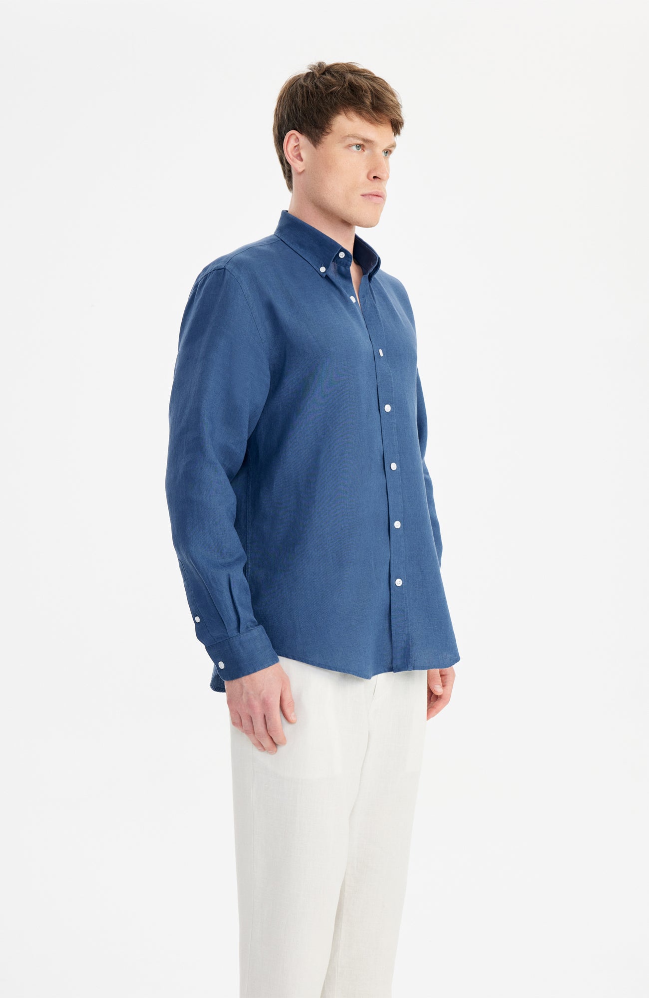 Kos Linen Gömlek Relaxed Mavi - BATTS ( Il Maggio, Linen, S/S 24, Shirts ) Kos Linen Gömlek Relaxed Mavi - BATTS ( Il Maggio, Linen, S/S 24, Shirts )