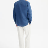 Kos Linen Gömlek Relaxed Mavi - BATTS ( Il Maggio, Linen, S/S 24, Shirts ) Kos Linen Gömlek Relaxed Mavi - BATTS ( Il Maggio, Linen, S/S 24, Shirts )