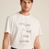Offline Oversized Beyaz T-shirt Quoted Offline Oversized Beyaz T-shirt Quoted