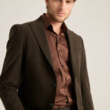 Matteo Blazer Kareli Koyu Kahve Matteo Blazer Kareli Koyu Kahve