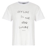 Offline Oversized Beyaz T-shirt Quoted