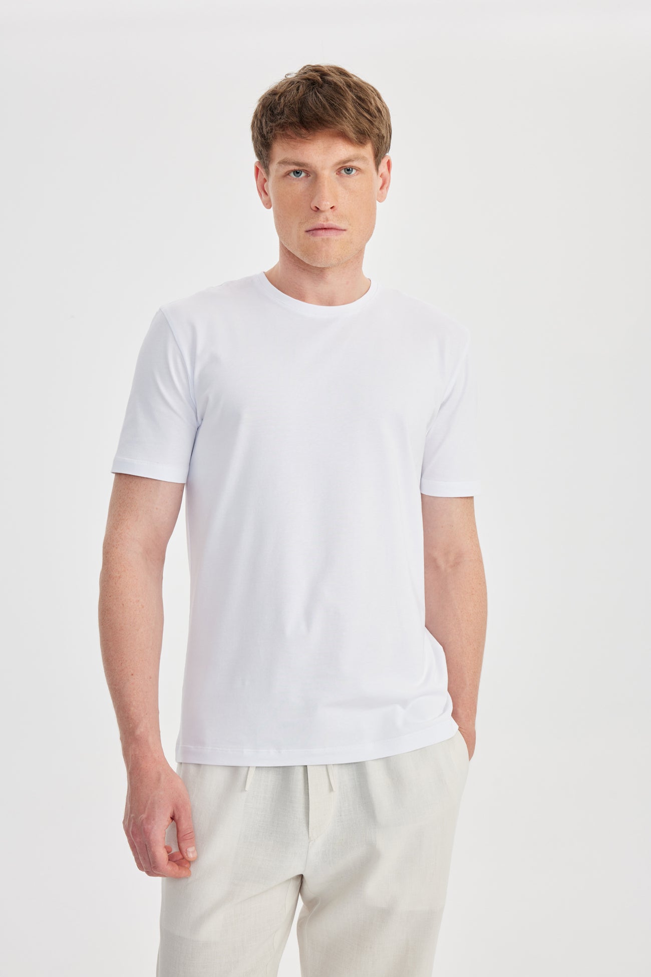 Sam Slim Beyaz T-shirt - BATTS ( Il Maggio, S/S 24, T-shirts )