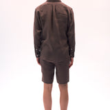 Kos II Linen Gömlek Kahverengi