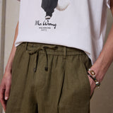 Riviera Linen Jogger Khaki