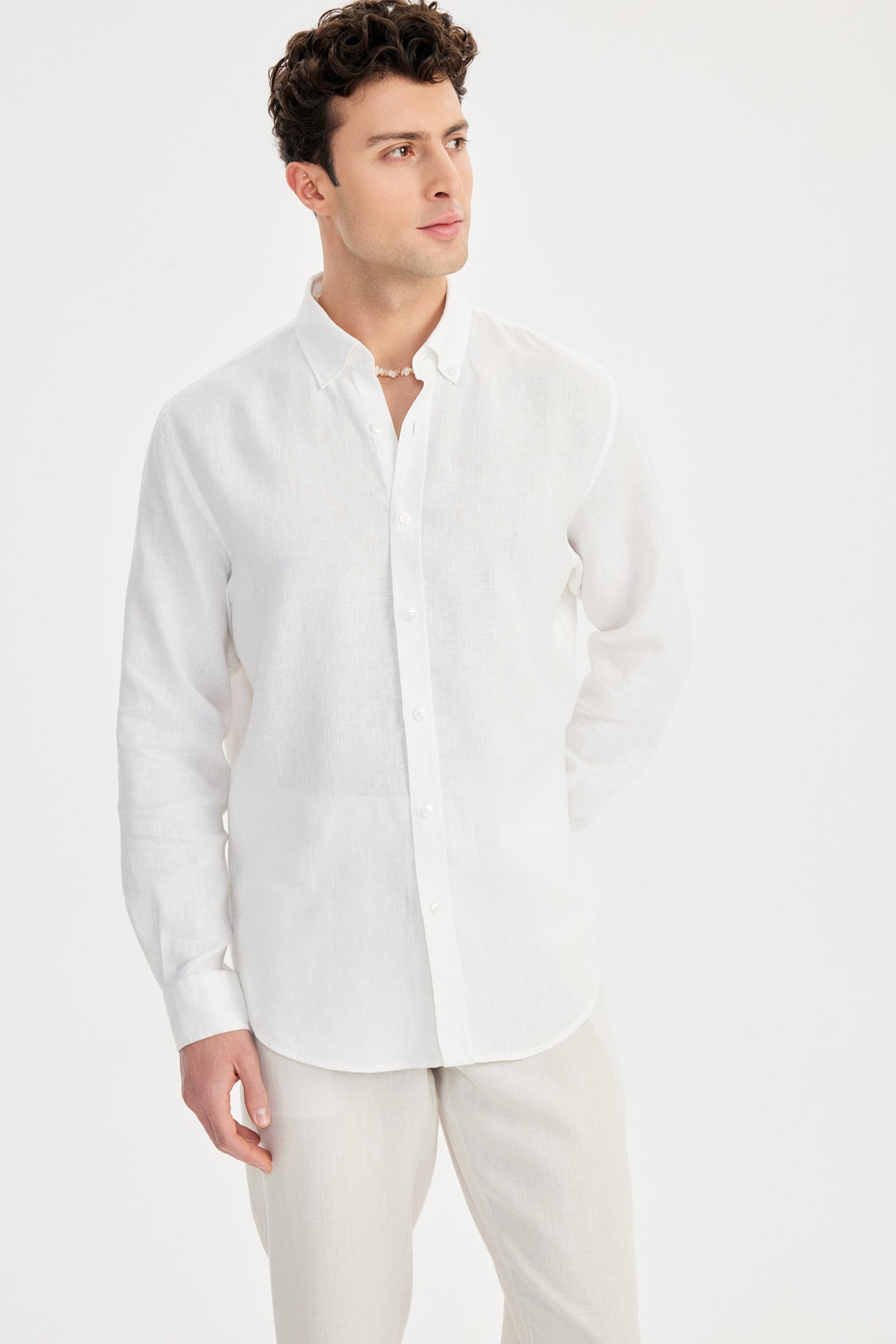 Kos Linen Gömlek Relaxed Beyaz - BATTS ( Il Maggio, Linen, S/S 24, Shirts )