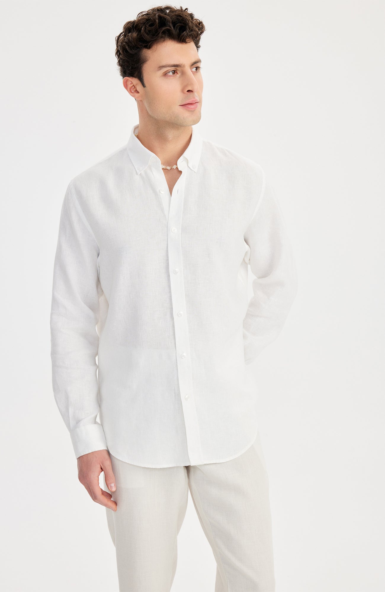 Kos Linen Gömlek Relaxed Beyaz - BATTS ( Il Maggio, Linen, S/S 24, Shirts )