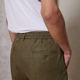Riviera Linen Jogger Khaki